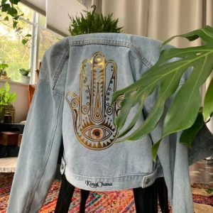 Hamsa Hand Denim Jacket
